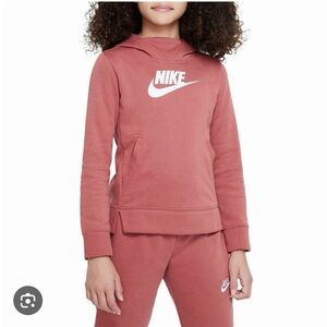 Nike Girls’ Sportswear Pullover Hoodie – Canyon Rust